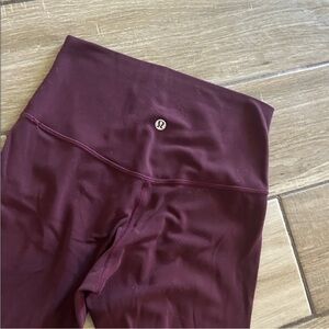 Lululemon Burgundy High-Waisted Leggings